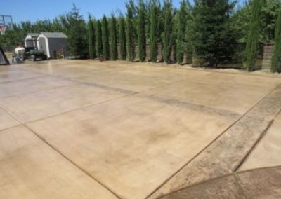 here is an image of a colored concrete driveway