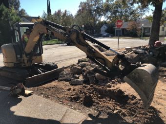 San Clemente concrete driveway excavation