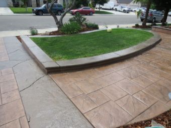 San Clemente stamped concrete driveway