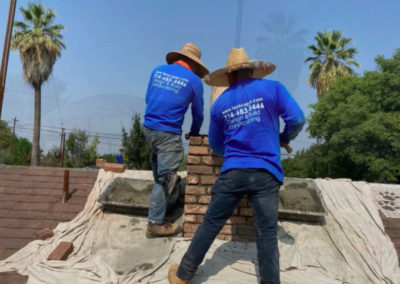 this image shows bricklayers in San Clemente, California