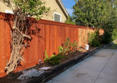this image shows railroad tie retaining walls in San Clemente, California